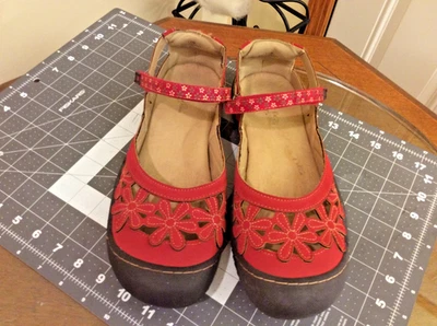 Sapatos femininos JBU by Jambu Wildflower Encore Mary Jane tamanho 11M vermelho - Imagem 1 de 4