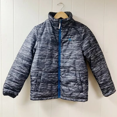 ZEROXPOSUR Boys Puffer Winter Jacket SZ Large 14/16 Gray Full Zip Pockets Lined - Image 1 of 4