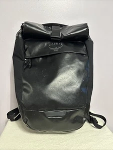 Osprey Transporter Black Backpack Rucksack Roll Top Bag Travel Hand Luggage - Picture 1 of 15