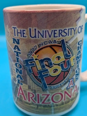 Taza de café de colección 1997 NCAA Final Four National Basketball Champions Arizona Foto 1 de 4
