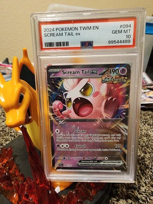 SCREAM TAIL EX 094 POKEMON TWM EN TWILIGHT MASQUERADE 2024 PSA 10 - Image 1 of 4