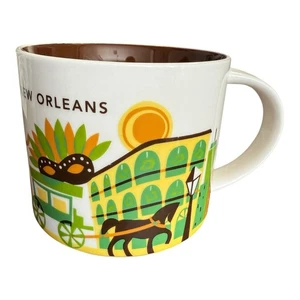 Starbucks "You Are Here" 2013 New Orleans 14 Oz Coffee Mug w/Jazz & Streetcars - Picture 1 of 9