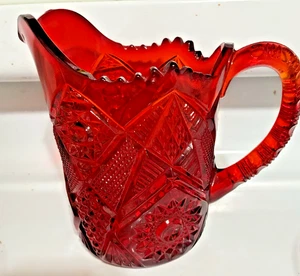 Vintage✨ Westmoreland Amberina Pitcher Cadmium Glow 6" - Picture 1 of 5