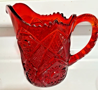 Vintage✨ Westmoreland Amberina Pitcher Cadmium Glow 6" - Image 1 of 4