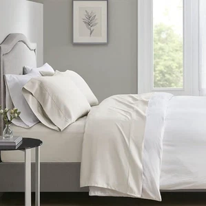 Beautyrest 60% Cotton 35% Polyester 5% Lyocell Triblend Antimicrobial Sheet Set - Picture 1 of 3