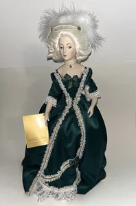 Muñecas Franklin Heirloom María Antonieta Madame de Pompadour muñeca de porcelana 19" - Imagen 1 de 6