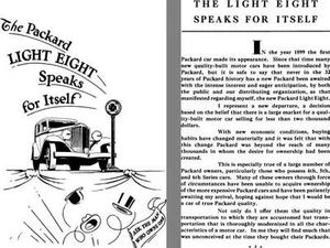 Packard 1932 - The Packard Light Eight Speaks for Itself - Imagen 1 de 1