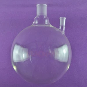 Laboratory Two Necks Glass Round Bottom Flask 5L-20L - Picture 1 of 2