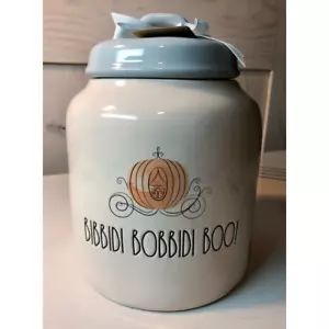 Rae Dunn Disney Princess Cookie Jar Bibbidi Bobbidi Boo Cinderella Cannister New - Picture 1 of 11