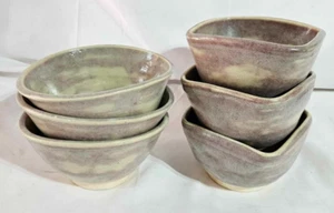 6pc pottery/stoneware kitchen serving bowl's set neutral tone - Picture 1 of 18