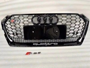 For 2017 2018 2019 2020 Audi A5 S5 RS5 Front Bumper Black Honeycomb Grill Grille - Picture 1 of 2