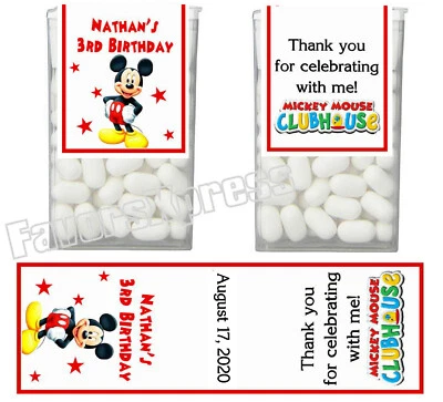 14 etiquetas tic tac favoritos fiesta cumpleaños casa club mickey mouse ~ personalizadas Foto 1 de 4