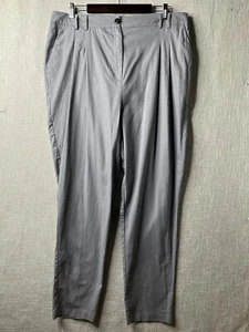 Asos Design Womens Dress Pants Size 12 Gray Linen Cotton Blend Career Business - Picture 1 of 12