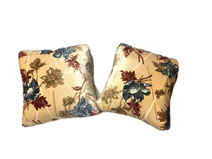 Vintage MCM 60er 70er Pfirsich Samt Überwurf Kissen Akzent Maßanfertigung Rosa Blumen - Bild 1 von 8