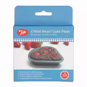 Tala Everyday Non Stick Mini Heart Cake Pans Set of 2 Piece - Grey - Picture 1 of 3