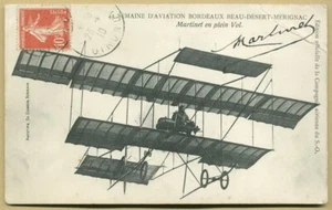 Robert Martinet (1885-1917) - Pionnier de l'aviation - Rare photo signée - 1910 - Picture 1 of 2