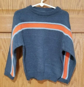 CARTER'S Watch The Wear Boy's 4 Gray & Orange Pullover Sweater NWT NEW - Picture 1 of 4