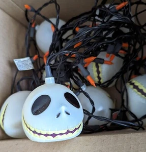 Vintage Jack Skellington Head Halloween Drop String Light Touchstone Pictures 4' - Picture 1 of 6
