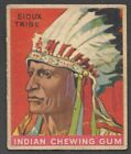 1933 GOUDEY INDIAN GUM R-73 #6  Warrior of the Sioux Tribe  (Series of 96) VG  A