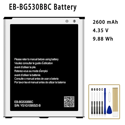 Herramientas de batería interna para Samsung Galaxy J2 J3 J5 EB-BG530BBC 2600mAh EE. UU. Foto 1 de 4