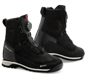 STIVALI BOOTS MOTO GORE TEX REV'IT PIONEER GTX BLACK NERO LEATHER PELLE TG 44 - Picture 1 of 1