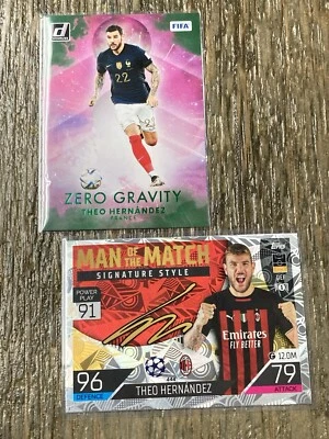 Theo Hernandez Topps Man of the Match Signature Style & Donruss Zero Gravity - Image 1 of 4