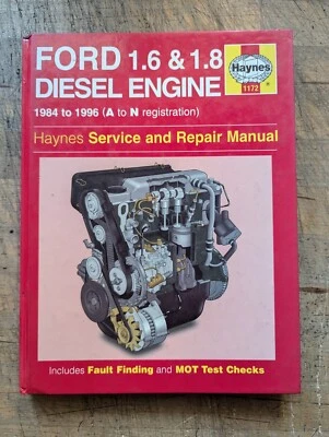 Ford 1.6 & 1.8 Diesel Engine Haynes Manual Fiesta Escort Orion 1984-1996 - Image 1 of 4