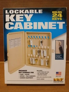 24-Key Wall Mount Lockable Storage Cabinet Organizer with Color Coded Key Tags - Picture 1 of 4