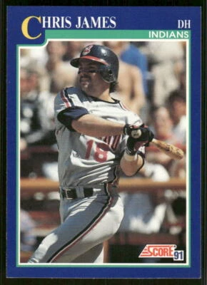 1991 Score #491 Chris James - Image 1 of 2