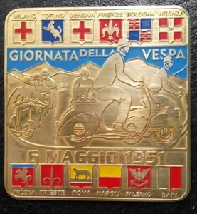 VESPA 51 CLUB MEETING ITALIEN ABZEICHEN EMBLEM LOGO PLATE PLACCA PLAKETTE LG153 - Bild 1 von 4