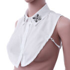 Detachable Fake Collar Chiffon Blouses for Women Dressy Shirt Bust