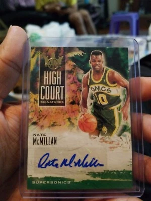 Nate McMillan 2019-20 19-20 Panini Court Kings High Court Auto Blue Seattle /179 - Image 1 of 2