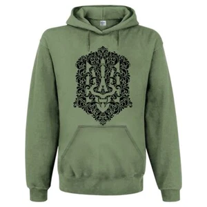 Oliver Hoodie Ukrainischer Dreizack im Pflanzenmuster - Bild 1 von 9