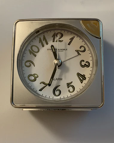 Vintage Sterling & Noble travel clock Gray Cover