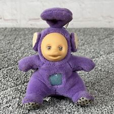 Vintage 1999 Teletubbies TINKY WINKY Clip On Keychain Rubber Face Mini Plush