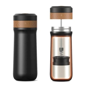 Portable French Press Coffee Maker Travel French Coffee Maker Stainless Steel... - Picture 1 of 7