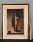 Antique Signed LOUIS ICART Art Deco Nude Woman Spanish Dancer Etching, CONCHITA