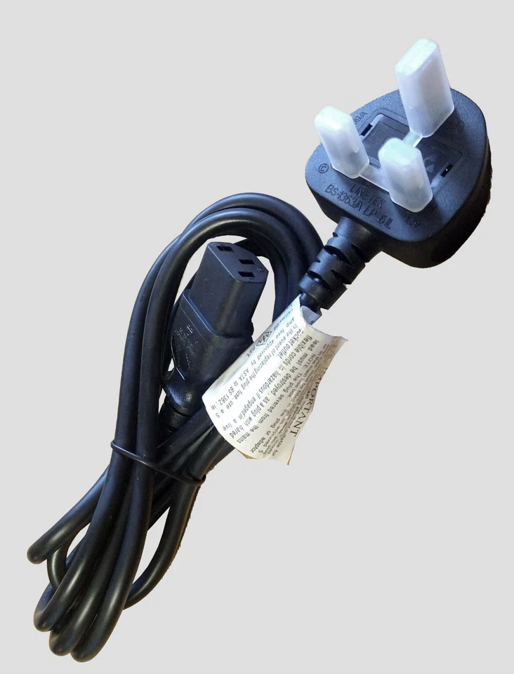 1.8m IEC C13 to UK Plug Power Cable - Kettle - Cord (6ft) - Image 1 of 1