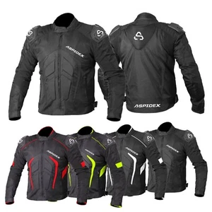 Giacca Tessuto Moto Protezioni CE Manica Staccabile Gilet Termico Removibile - Foto 1 di 21