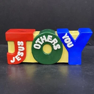 Abbey Road 2005 Joy 3 Slot Ceramic Coin Bank Jesus First Others Next You Last - Picture 1 of 10