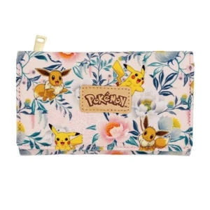 Pokemon - Pikachu and Eevee Floral Tri-Fold Wallet - Bild 1 von 4