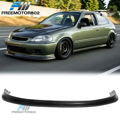 Kit divisor alerón labial parachoques delantero estilo DP para Honda Civic 99-00 PU Foto 1 de 4