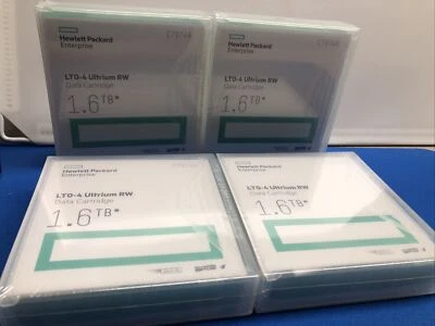LOTE DE 4X HP LTO4 Cartucho de Cinta C7974A Ultrium 1.6 TB Almacenamiento de Datos Foto 1 de 3