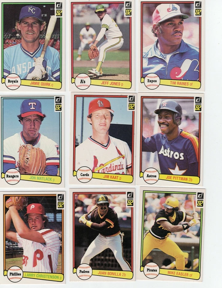 1982 DONRUSS Baseball Complete Your Set 1-250 - Image 1 of 1