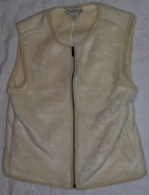 Banana Republic Pequeño Vintage Suave Acogedor Imitación Piel Vellón Amarillo Crema Años 90-00 Foto 1 de 3