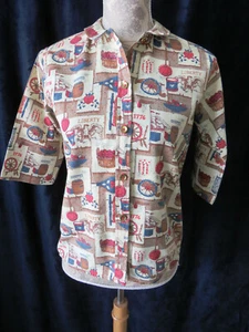 1960s Bobbie Brooks Blouse - Country Looks by Bobbie Brooks Shirt Sz Small - Picture 1 of 8