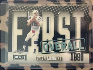 2023 Leaf Draft Football First Overall Gold, Blue, Red, Green & White