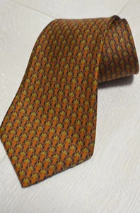 Hermes Silk Tie 122 SA with little flowers - Picture 1 of 7