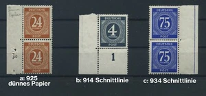 All. Bes. 925 dünnes Papier, 914 und 934 Schnittlinie a**; bitte auswählen #v827 - Bild 1 von 1