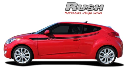 Rush Upper Body Side Decal Pin Stripes Graphics 2013-2017 FITS Hyundai Veloster - Image 1 of 3